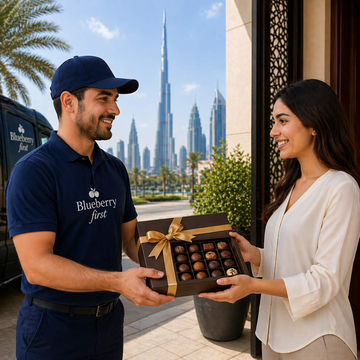 Chocolate delivery at Blueberry first