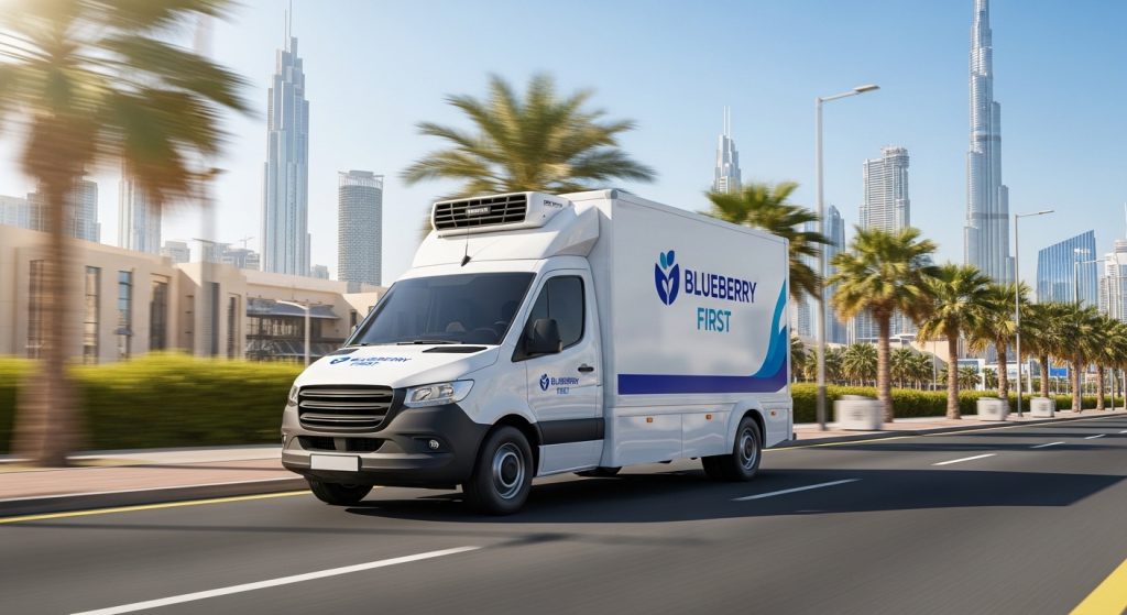 same day cold van delivery services Dubai by Blueberry First safe temperature-controlled transport for fresh and perishable goods