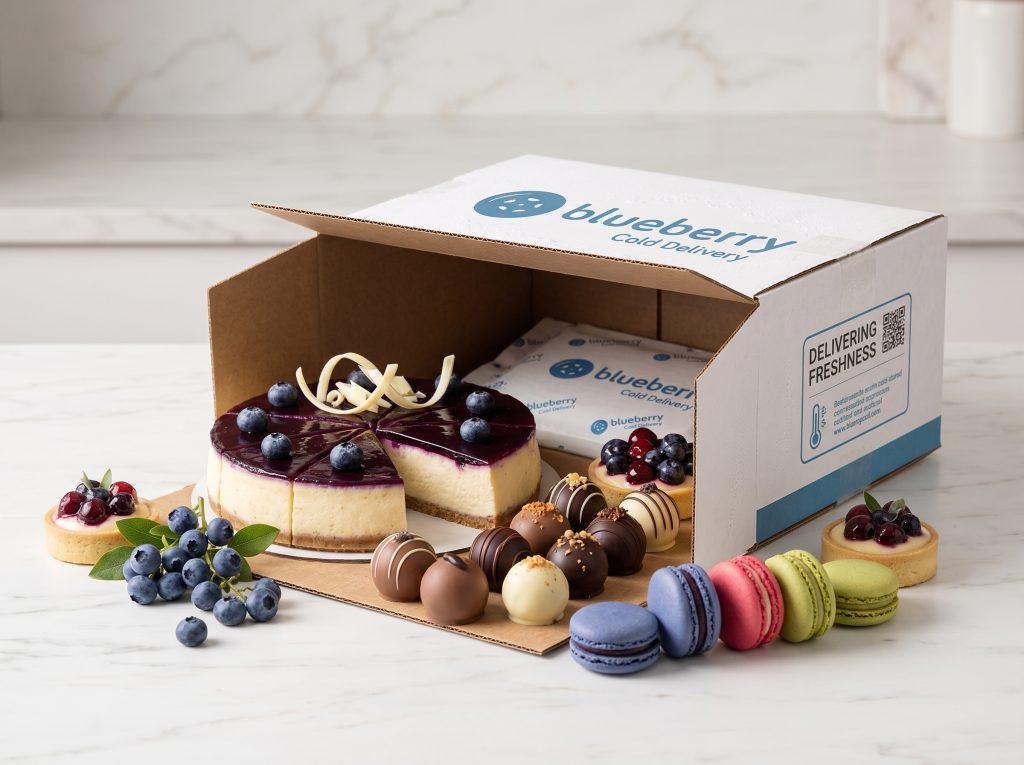 Cold van transporting fresh sweets for Sweet Delivery Service in Dubai